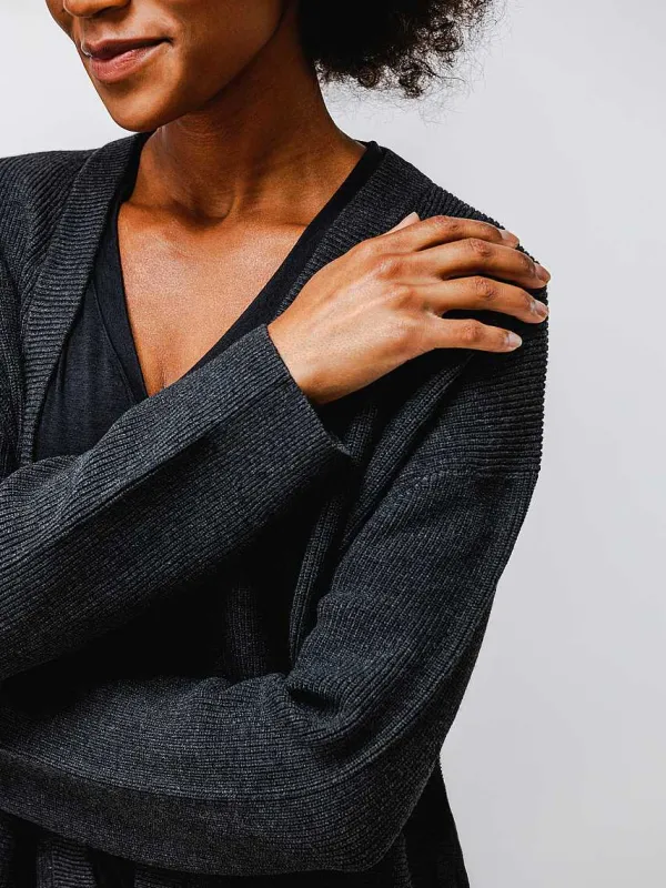 New Black Heather Women'S Atlas Cardigan Women'S Suits