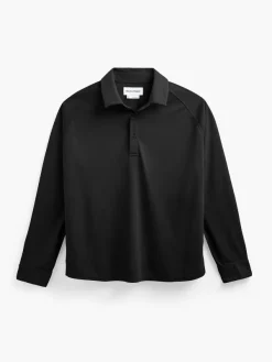 New Black Men'S Apollo Raglan Long Sleeve Polo Men'S Polos, Tees & Henleys