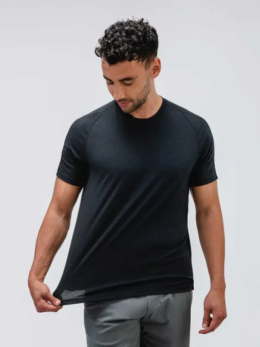 Best Sale Black Men'S Composite Merino Raglan Tee Men'S Polos, Tees & Henleys