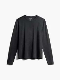 Best Sale Black Men'S Composite Merino Long Sleeve Tee Men'S Polos, Tees & Henleys