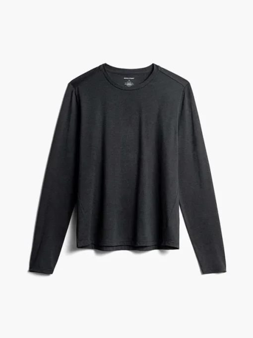 Best Sale Black Men'S Composite Merino Long Sleeve Tee Men'S Polos, Tees & Henleys