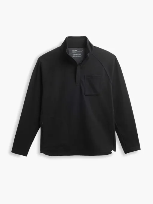 Store Black Men'S Fusion Double-Knit 1/4 Zip Men'S Jackets & Coats