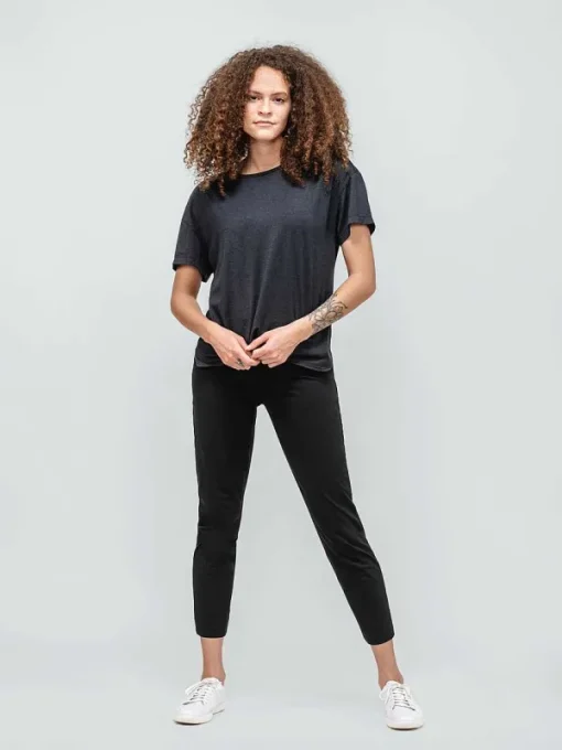 Best Sale Black Women'S Composite Merino Boxy Tee Women'S Shirts