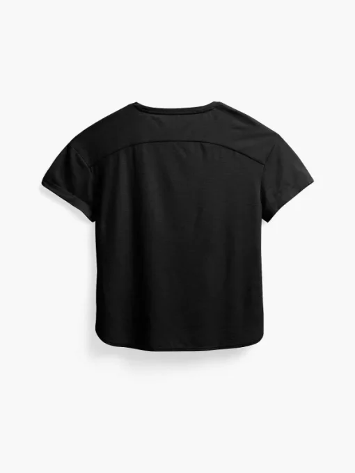 Best Sale Black Women'S Composite Merino Boxy Tee Women'S Shirts