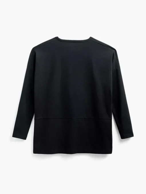 Outlet Black Women'S Fusion Double-Knit Tunic Women'S Shirts