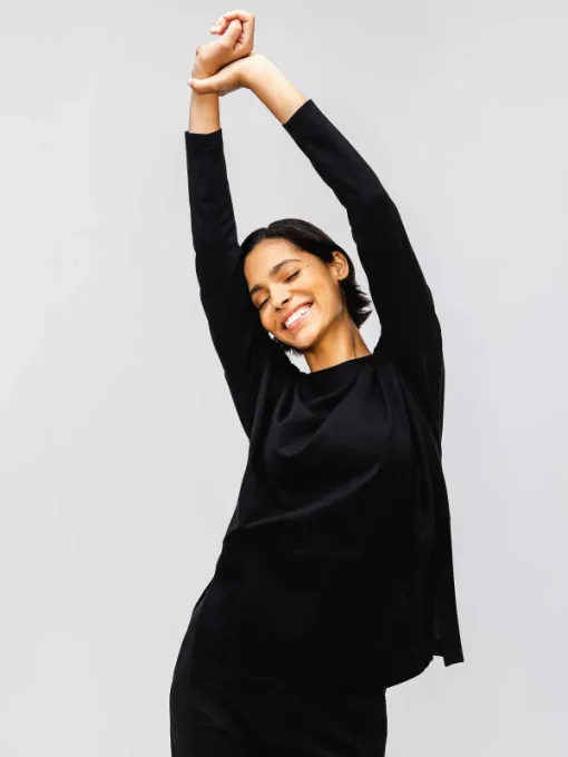 Outlet Black Women'S Fusion Double-Knit Tunic Women'S Shirts