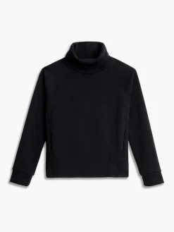 Outlet Black Women'S Hybrid Fleece Funnel Neck Women'S Underwear & Socks