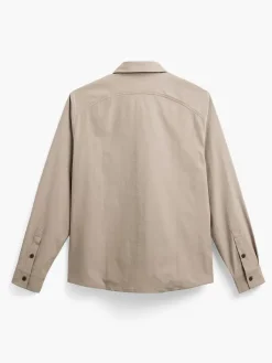 Sale British Tan Men'S Pace Poplin Overshirt Men'S Shirts