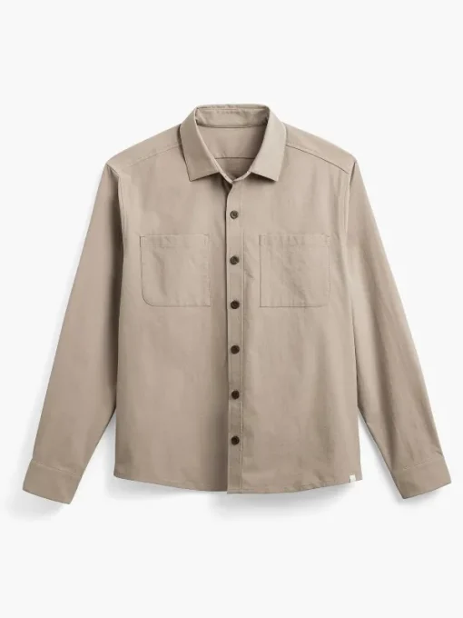 Sale British Tan Men'S Pace Poplin Overshirt Men'S Shirts
