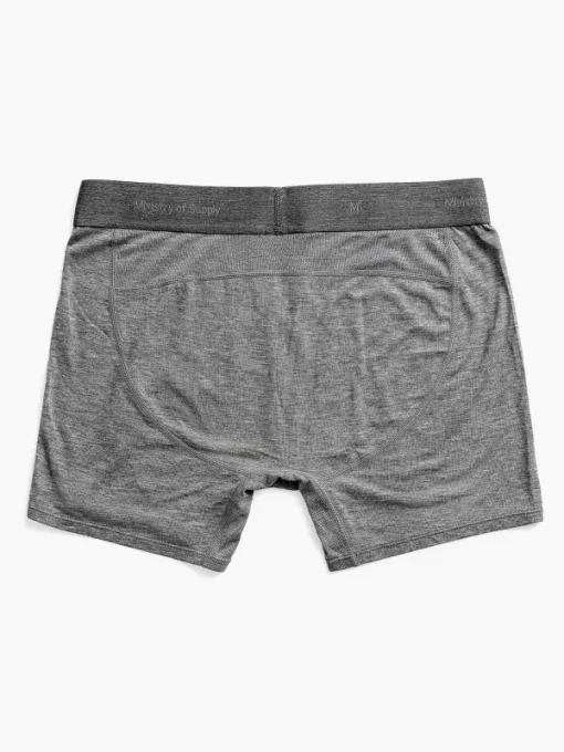 Flash Sale Charcoal Heather Men'S Composite Merino Boxer Brief Men'S Underwear & Socks