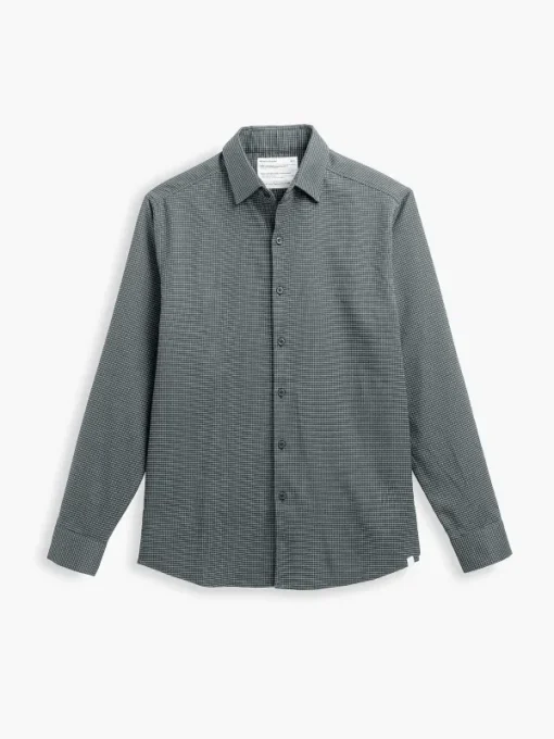 Clearance Charcoal Mini Grid Men'S Aerozero° Dress Shirt Men'S Shirts