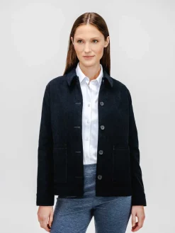 New Dark Navy Women'S Kinetic Corduroy Chore Coat Women'S Sweatshirts & Sweaters