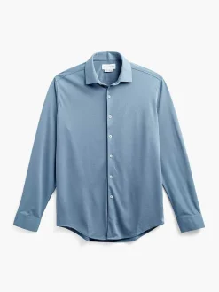 Shop Deep Sky Blue Oxford (Brushed) Men'S Apollo Dress Shirt Men'S Shirts