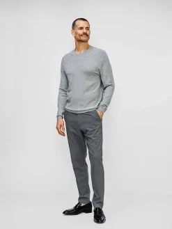 Outlet Grey Heather Men'S Atlas Air V-Neck Sweater Men'S Sweatshirts & Sweaters