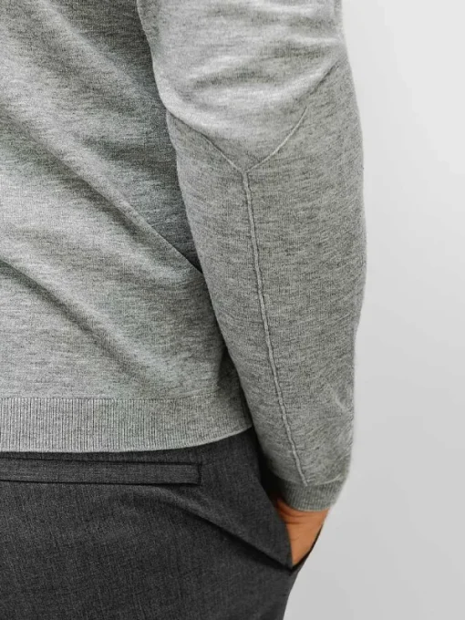 Outlet Grey Heather Men'S Atlas Air V-Neck Sweater Men'S Sweatshirts & Sweaters