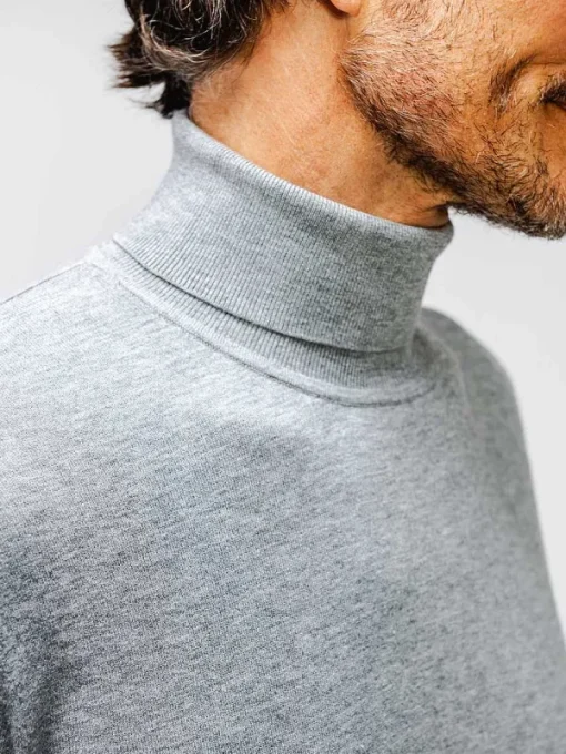 Flash Sale Grey Heather Men'S Atlas Air Turtleneck Men'S Sweatshirts & Sweaters