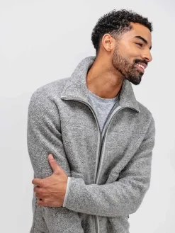 Outlet Grey Heather Men'S Composite Merino Ecofleece Jacket Men'S Jackets & Coats
