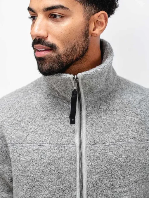 Outlet Grey Heather Men'S Composite Merino Ecofleece Jacket Men'S Jackets & Coats