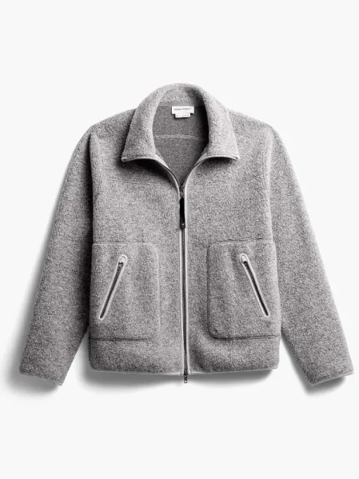 Outlet Grey Heather Men'S Composite Merino Ecofleece Jacket Men'S Jackets & Coats