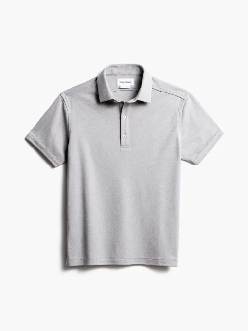 Outlet Grey White Heather (Brushed) Men'S Apollo Polo Men'S Polos, Tees & Henleys