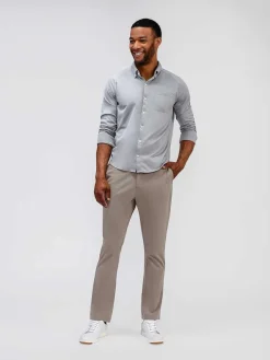 Sale Grey White Heather Men'S Apollo Raglan Sport Shirt Men'S Shirts