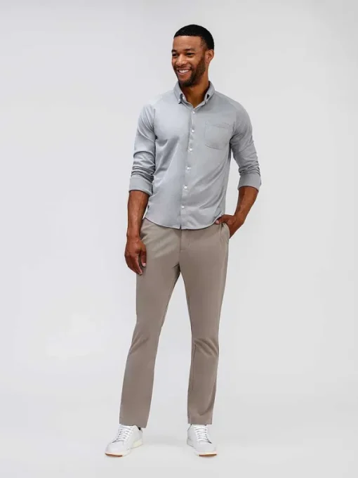 Sale Grey White Heather Men'S Apollo Raglan Sport Shirt Men'S Shirts