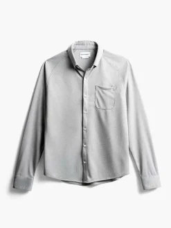 Sale Grey White Heather Men'S Apollo Raglan Sport Shirt Men'S Shirts