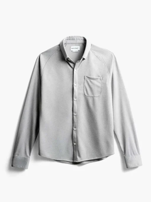 Sale Grey White Heather Men'S Apollo Raglan Sport Shirt Men'S Shirts