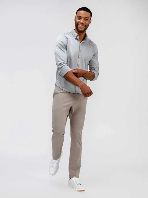 Sale Grey White Heather Men'S Apollo Raglan Sport Shirt Men'S Shirts