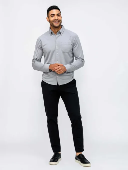 Sale Grey White Heather Men'S Apollo Raglan Sport Shirt Men'S Shirts