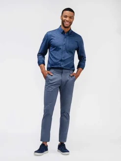 Best Indigo Stripe Men'S Previous Generation Hybrid Button-Down Men'S Shirts