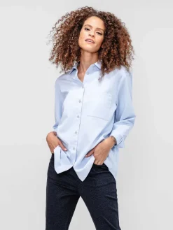 Flash Sale Light Blue Women'S Aerozero° Oversized Shirt Women'S Shirts