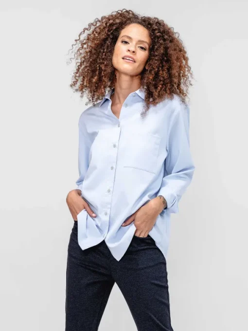Flash Sale Light Blue Women'S Aerozero° Oversized Shirt Women'S Shirts