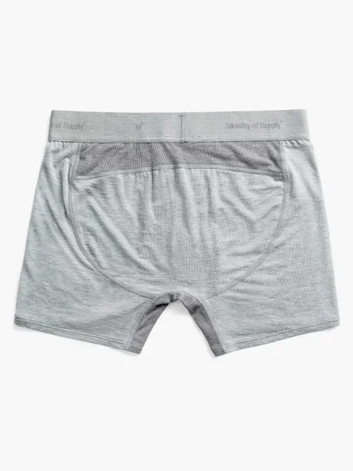 New Light Grey Heather Men'S Composite Merino Boxer Brief Men'S Underwear & Socks