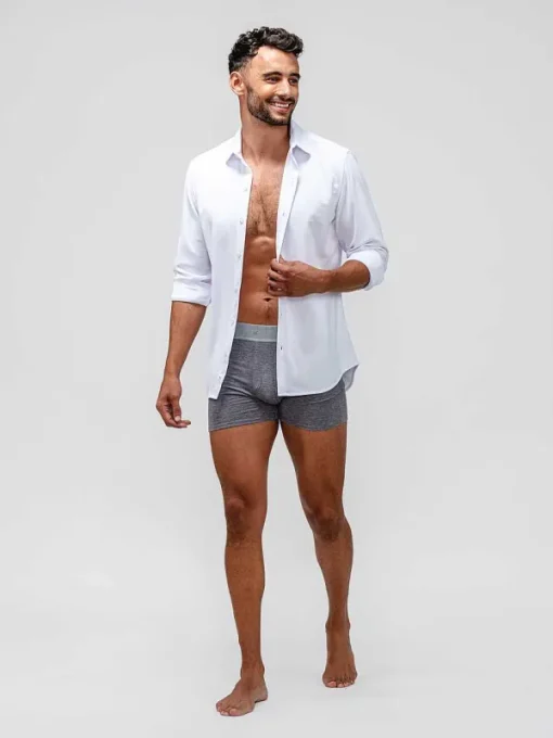 Store Medium Grey Heather Men'S Composite Merino Boxer Brief Men'S Underwear & Socks