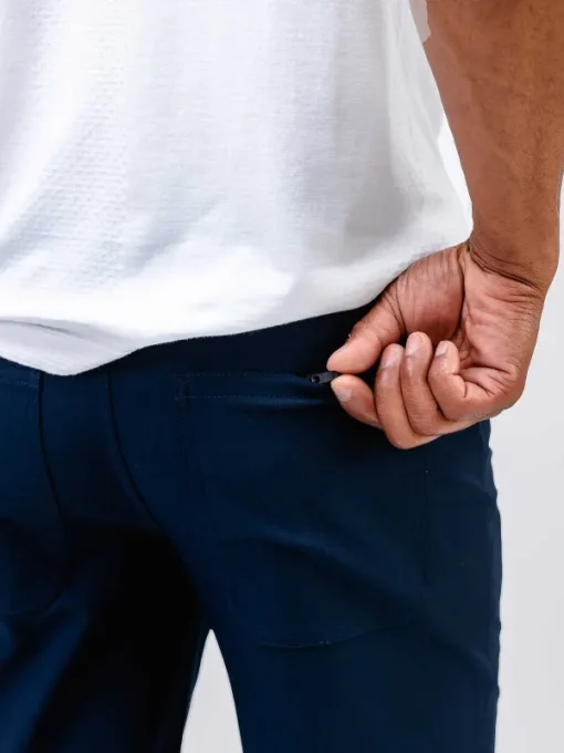 Hot Navy Heather Men'S Kinetic Twill 5-Pocket Pant Men'S Pants & Shorts