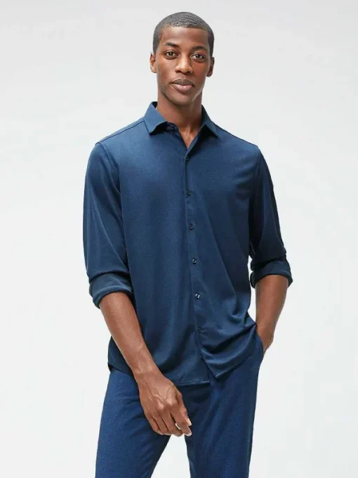 Hot Navy Men'S Apollo Dress Shirt Men'S Shirts