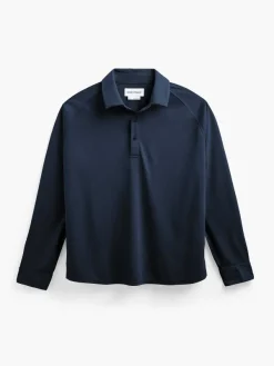 Outlet Navy Men'S Apollo Raglan Long Sleeve Polo Men'S Polos, Tees & Henleys