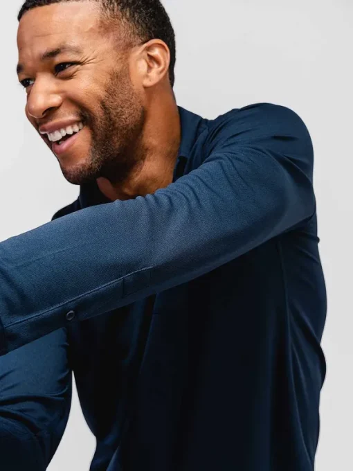 Sale Navy Men'S Apollo Raglan Sport Shirt Men'S Shirts