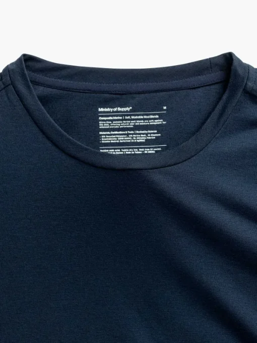 Best Navy Men'S Composite Merino Long Sleeve Tee Men'S Polos, Tees & Henleys