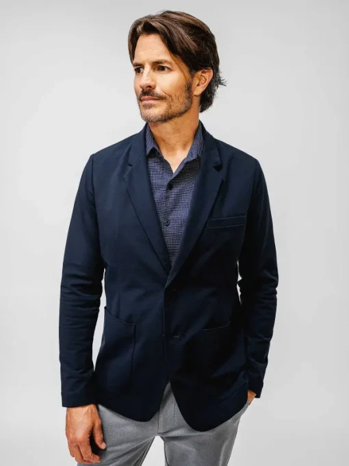 Online Navy Men'S Kinetic Blazer Men'S Suits