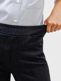 Store Navy Pinstripe Women'S Previous Generation Fusion Straight Leg Pant Women'S Pants & Shorts