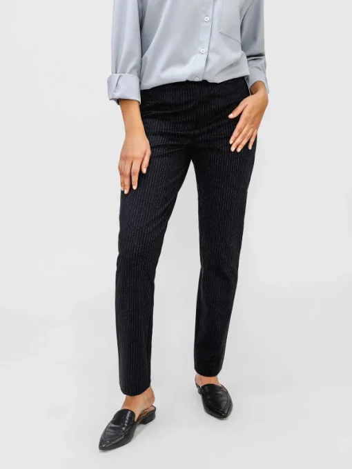 Store Navy Pinstripe Women'S Previous Generation Fusion Straight Leg Pant Women'S Pants & Shorts