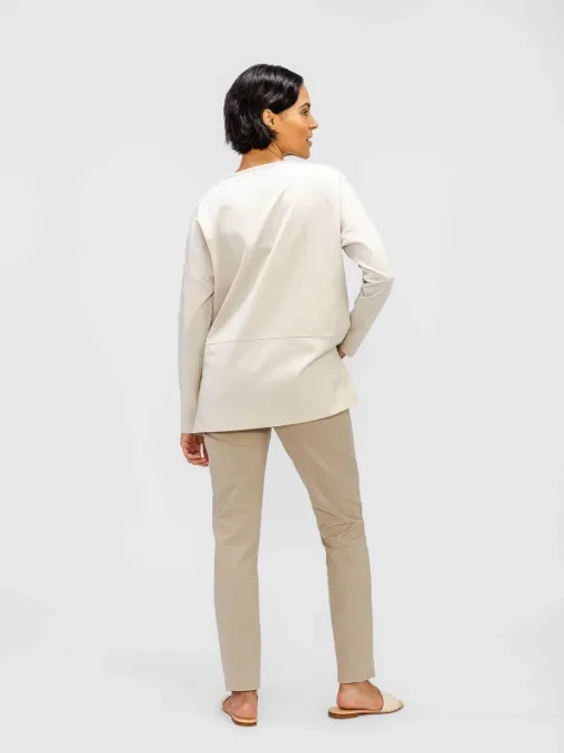 Hot Oatmeal Heather Women'S Fusion Double-Knit Tunic Women'S Shirts