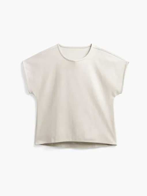Best Oatmeal/Oatmeal Heather Women'S Fusion Double-Knit Reversible Tee Women'S Shirts