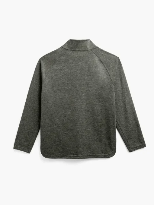 Discount Olive Heather Men'S Fusion Double-Knit 1/4 Zip Men'S Sweatshirts & Sweaters