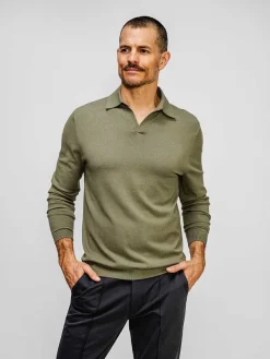 Cheap Olive Men'S Atlas Air Polo Sweater Men'S Sweatshirts & Sweaters