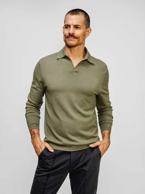 Cheap Olive Men'S Atlas Air Polo Sweater Men'S Sweatshirts & Sweaters