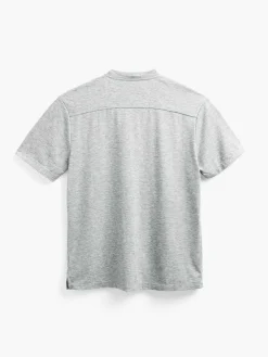 Fashion Pale Grey Heather Men'S Composite Merino Short Sleeve Henley Men'S Polos, Tees & Henleys