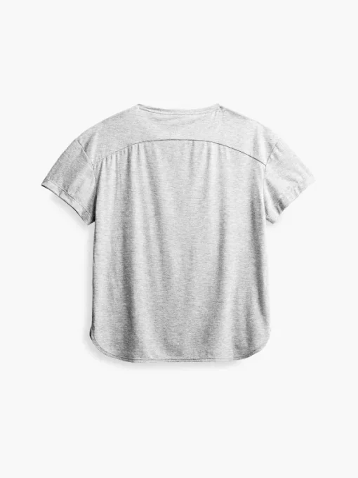 Online Pale Grey Heather Women'S Composite Merino Boxy Tee Women'S Shirts